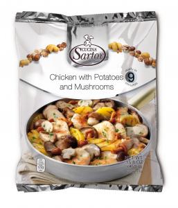 CHICKEN WITH ROASTED POTATOES AND MUSHROOM MEDLEY